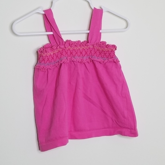 Set 2 Tank Top Shirt Smocking Flower Colorful 12m - Picture 5 of 6